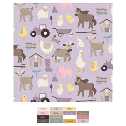 Print Convertible Sleeper with Zipper in Thistle Morning on the Farm
