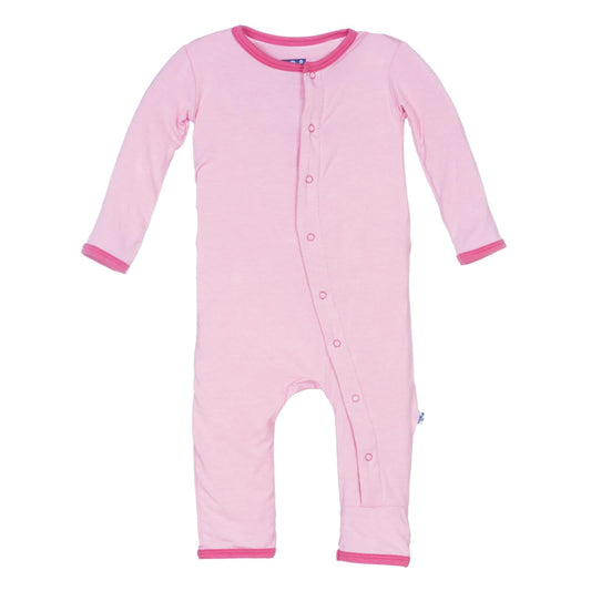 Holiday Applique Coverall in Lotus Proud Sister with Desert Rose Trim