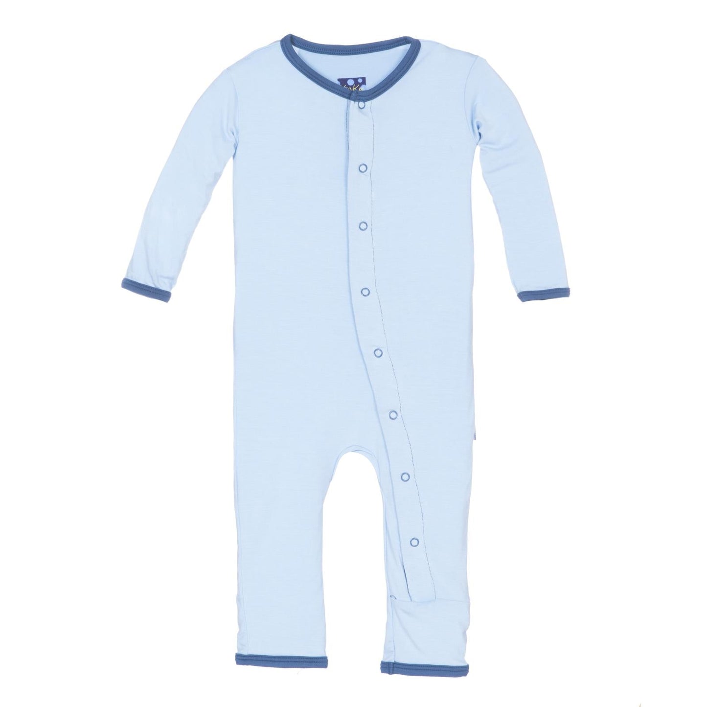 Holiday Fitted Applique Coverall in Pond Proud Brother
