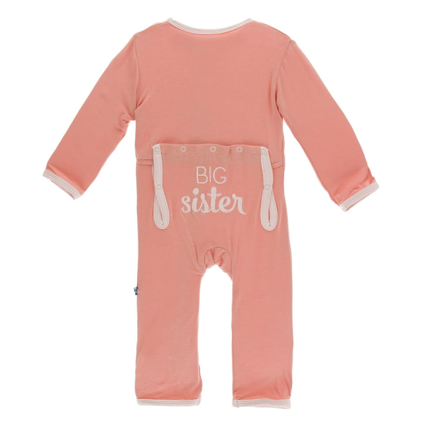 Holiday Applique Coverall in Blush Big Sister