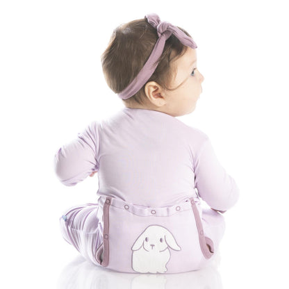 Holiday Applique Coverall in Thistle Lop Eared Bunny