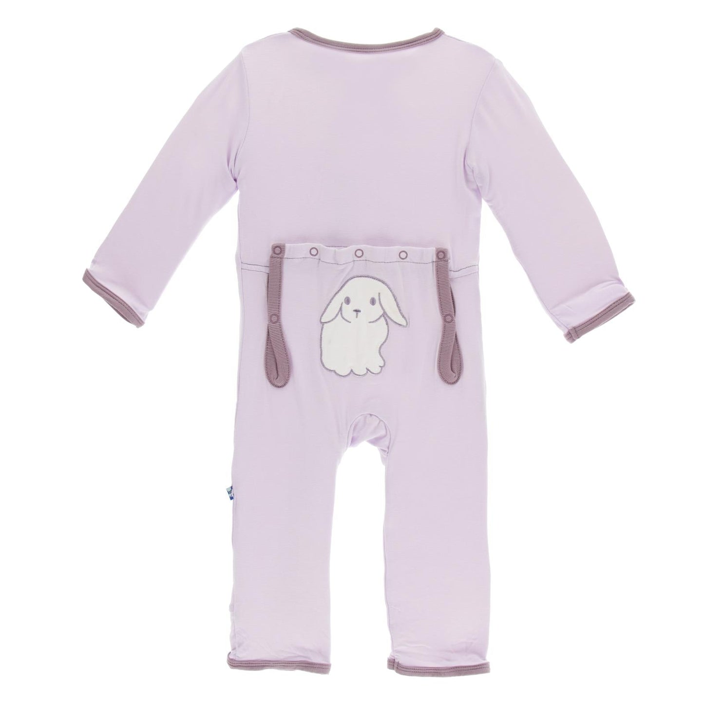Holiday Applique Coverall in Thistle Lop Eared Bunny
