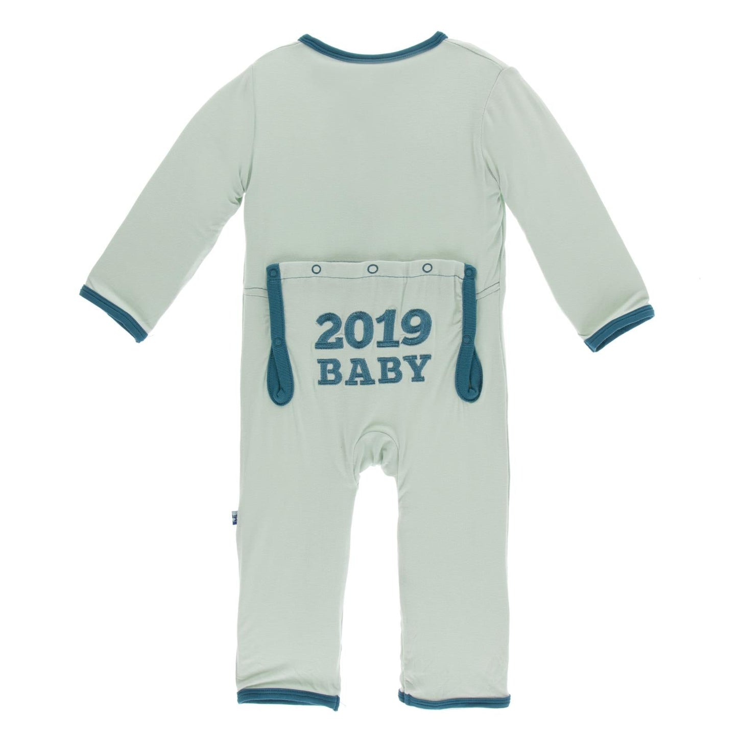Holiday Applique Coverall in Aloe 2019 Baby