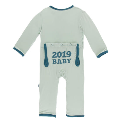 Holiday Applique Coverall in Aloe 2019 Baby