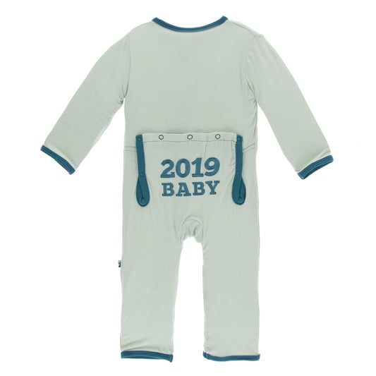 Holiday Applique Coverall in Aloe 2019 Baby