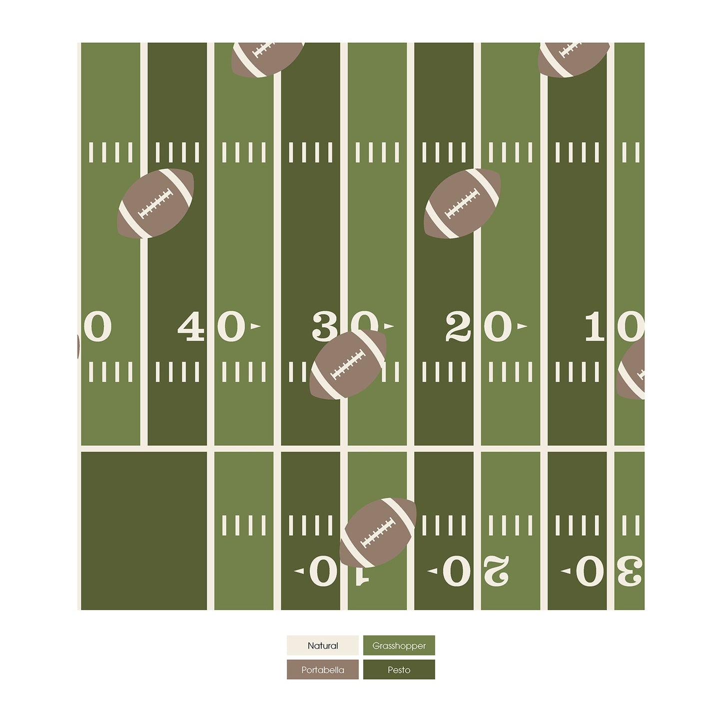 Print Coverall with 2 Way Zipper in Pesto Football