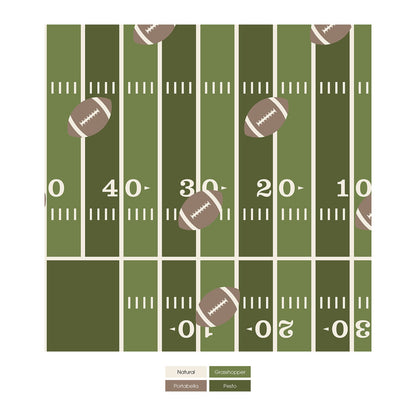 Print Coverall with 2 Way Zipper in Pesto Football