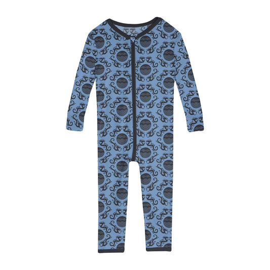 Print Convertible Sleeper with Zipper in Dream Blue Four Dragons