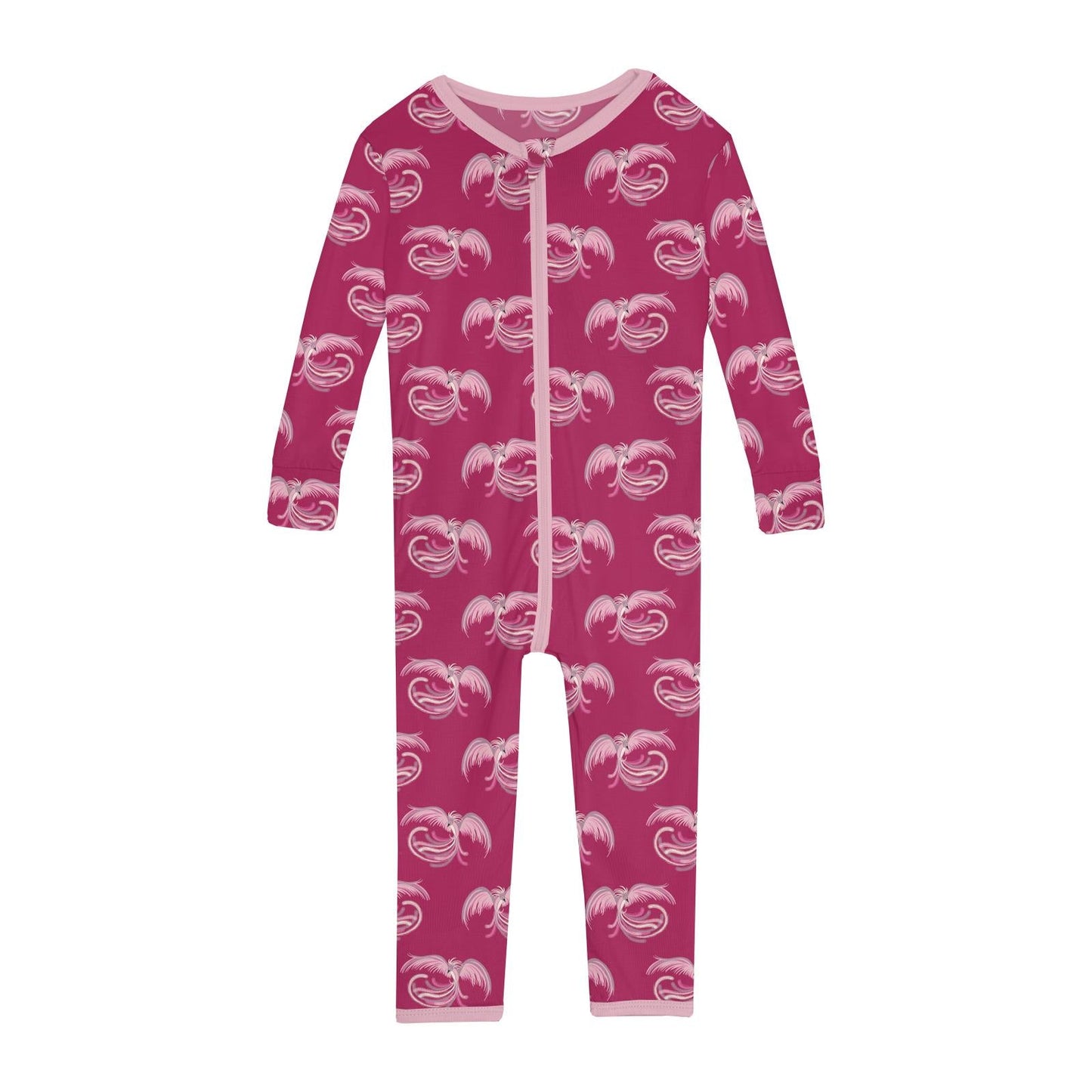Print Convertible Sleeper with Zipper in Dragon Fruit Phoenix