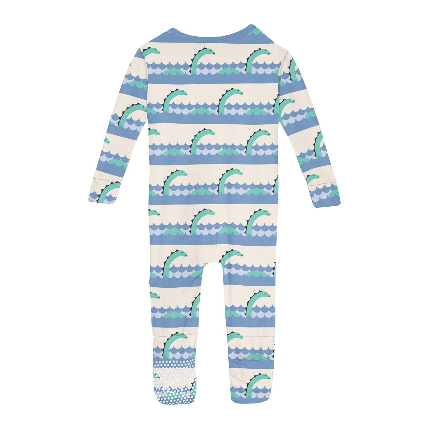 Print Convertible Sleeper with Zipper in Natural Sea Monster