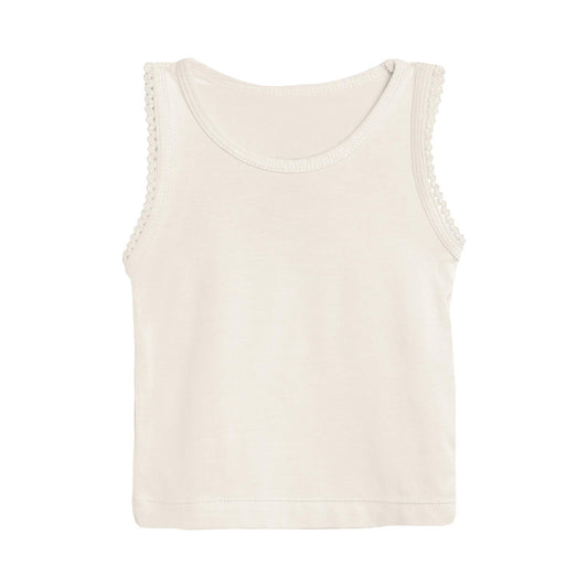 Scalloped Edge Tank in Natural