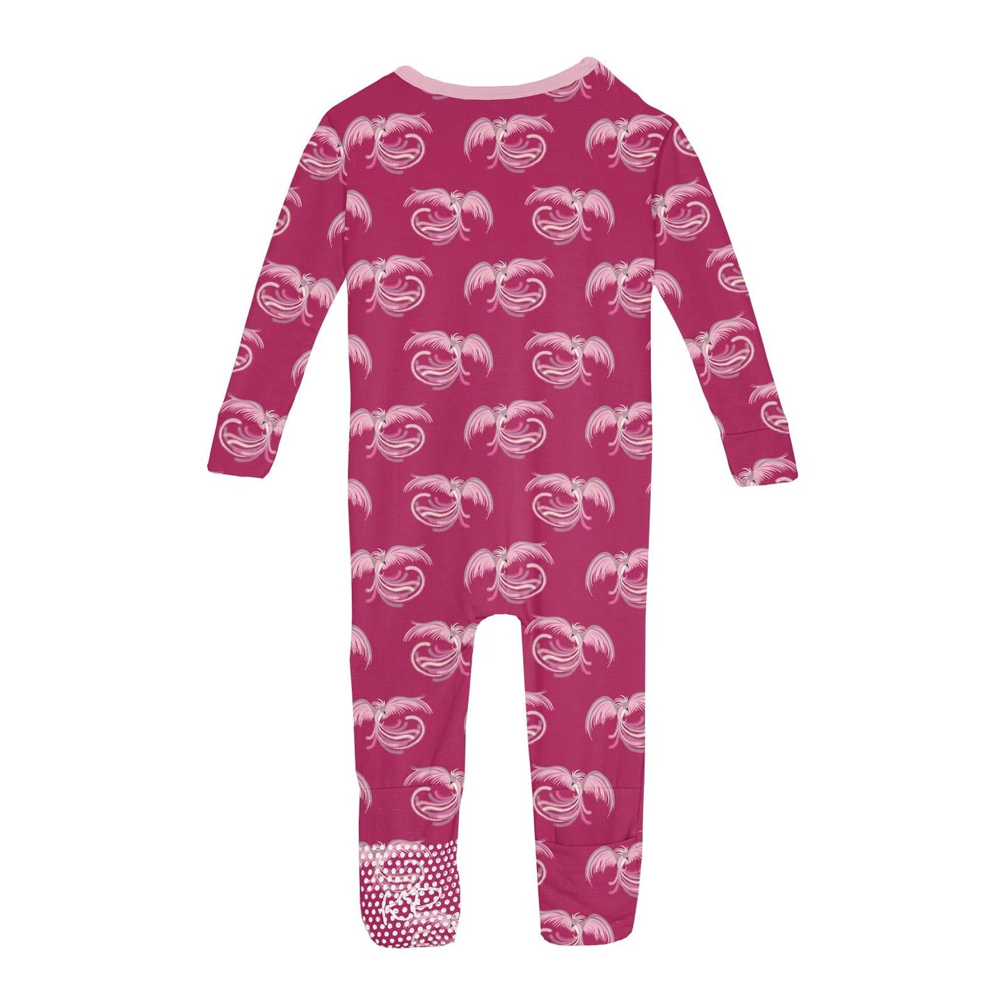 Print Convertible Sleeper with Zipper in Dragon Fruit Phoenix