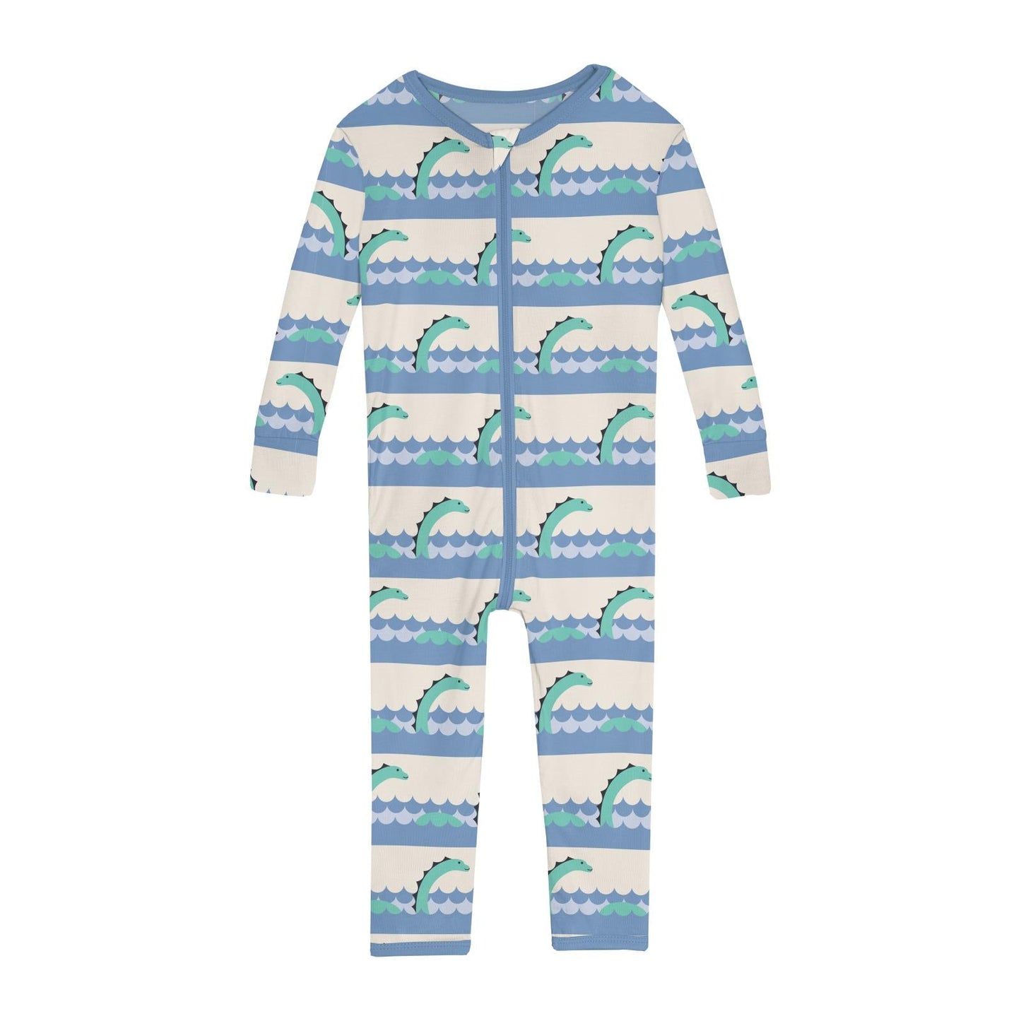 Print Convertible Sleeper with Zipper in Natural Sea Monster