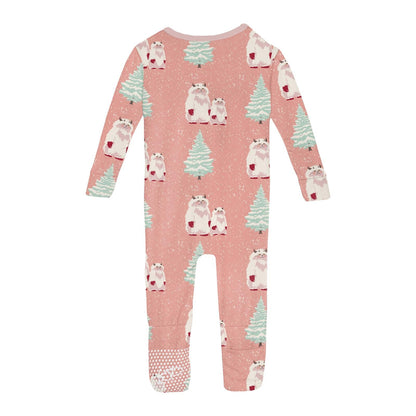 Print Convertible Sleeper with Zipper in Blush Yeti