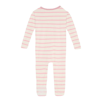 Print Convertible Coverall in Lotus Sweet Stripe