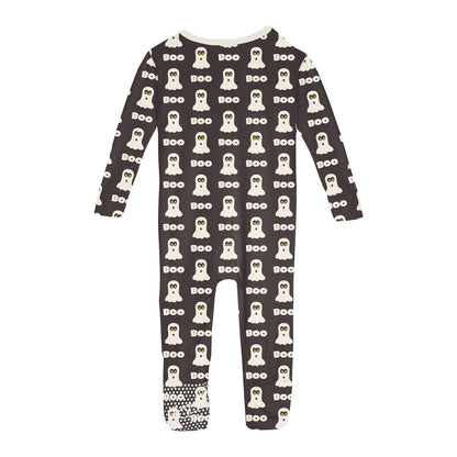 Print Convertible Coverall in Midnight Boo