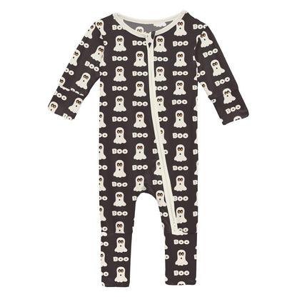 Print Convertible Coverall in Midnight Boo