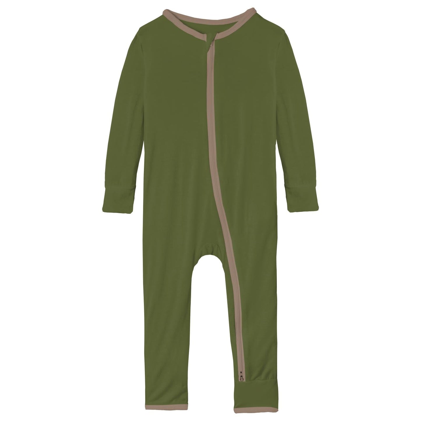 Applique Coverall with 2 Way Zipper in Pesto Football