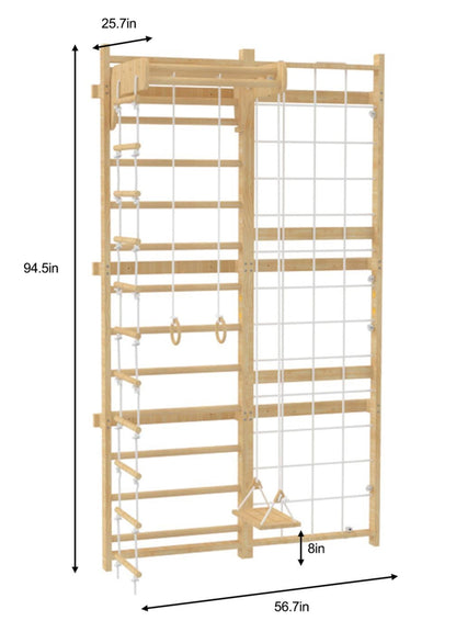 Neem | Swedish Ladder & Rope Wall - 95" Height