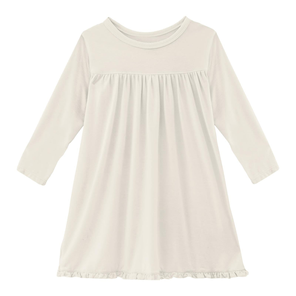 Long Sleeve Swing Dress in Natural