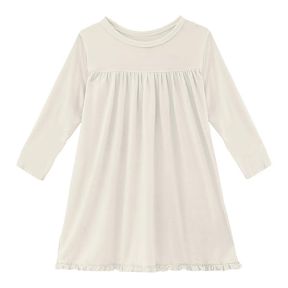 Long Sleeve Swing Dress in Natural