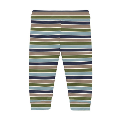 Print Casual Pants in Fall Vibes Stripe