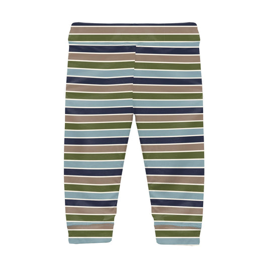 Print Casual Pants in Fall Vibes Stripe
