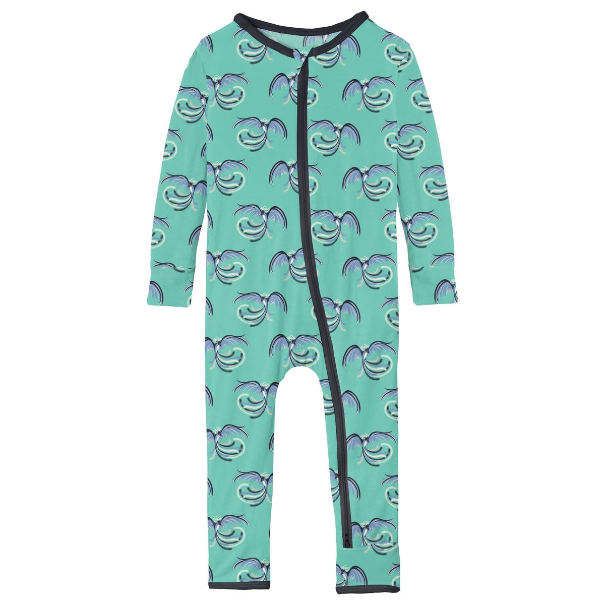 Print Coverall with 2 Way Zipper in Glass Phoenix