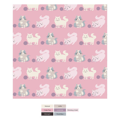 Print Convertible Sleeper with Zipper in Cake Pop Cats and Yarn