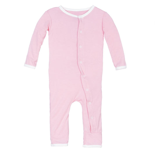 Applique Coverall with Snaps in Lotus I Love Dad