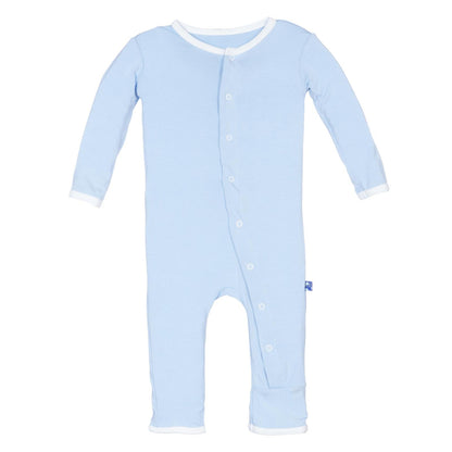 Applique Coverall with Snaps in Pond I Love Dad