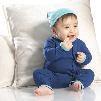 Holiday Applique Coverall in Navy Menorah