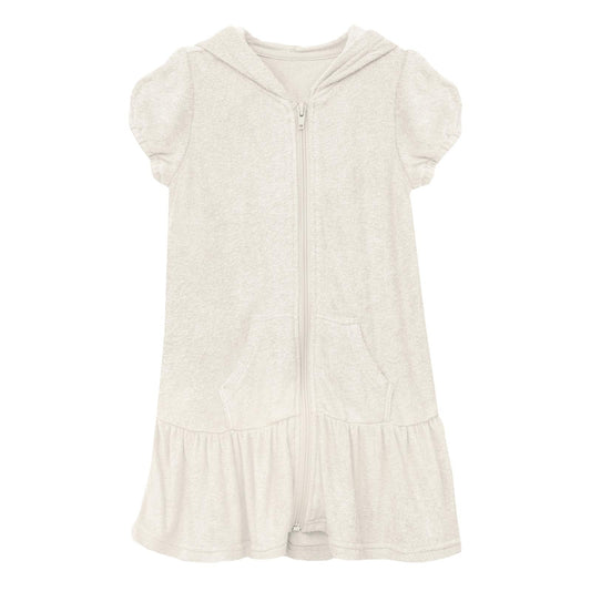 Terry Ruffle Swim Cover-Up in Natural