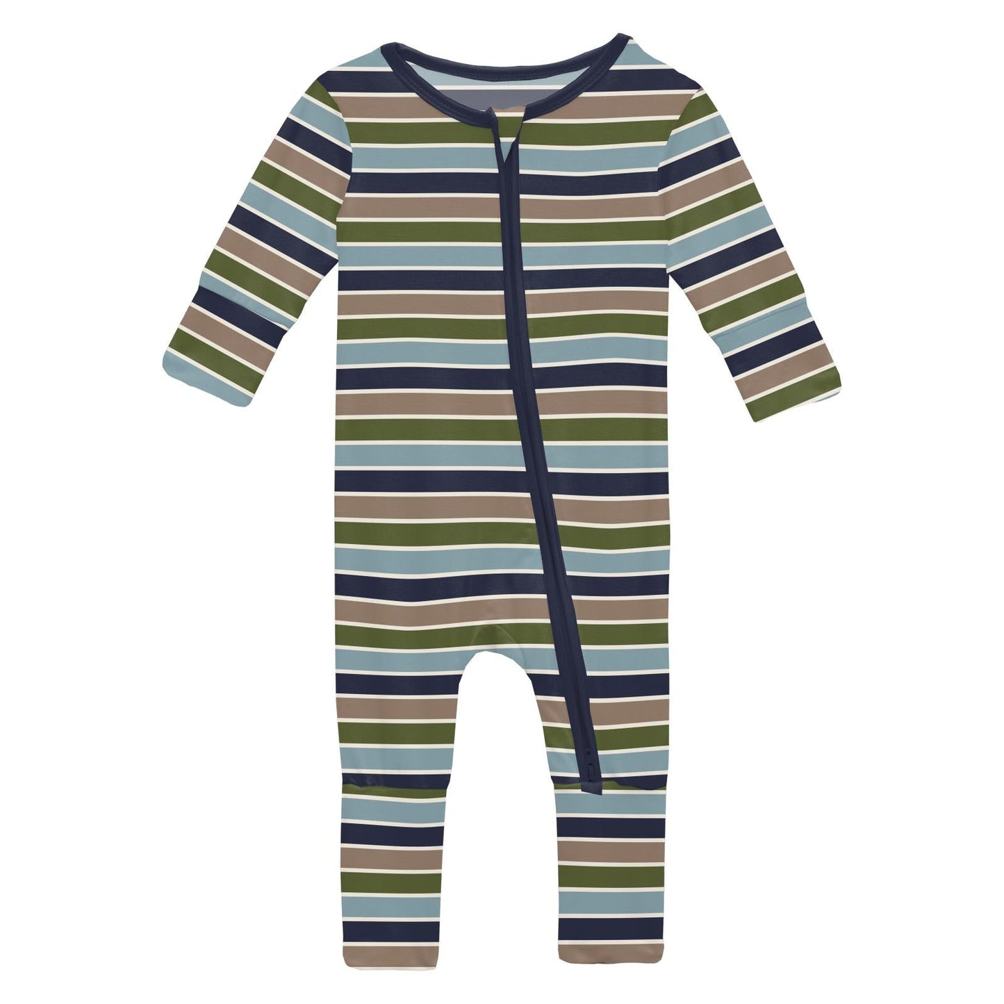 Print Convertible Coverall in Fall Vibes Stripe