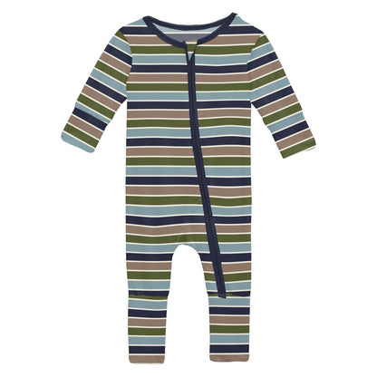 Print Convertible Coverall in Fall Vibes Stripe