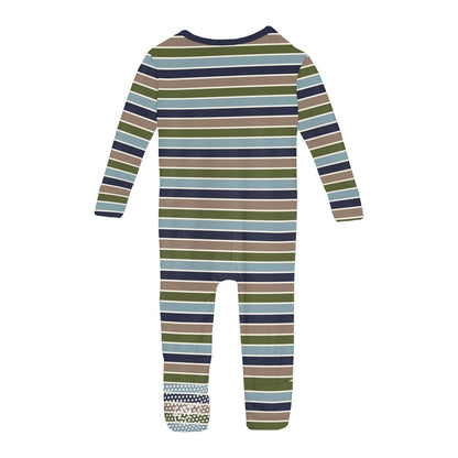 Print Convertible Coverall in Fall Vibes Stripe
