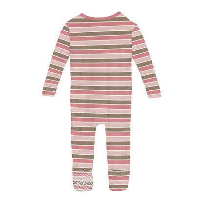 Print Convertible Coverall in Neapolitan Stripe