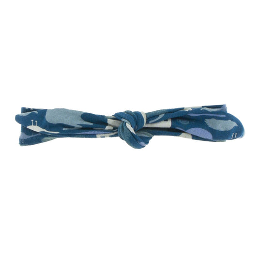 Print Bow Headband in Peacock Multi-Animal