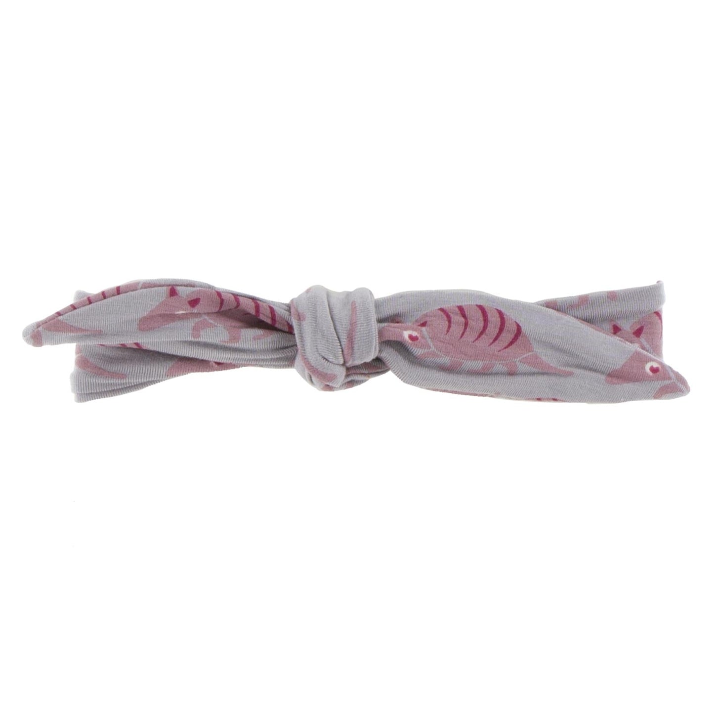 Print Bow Headband in Feather Armadillo