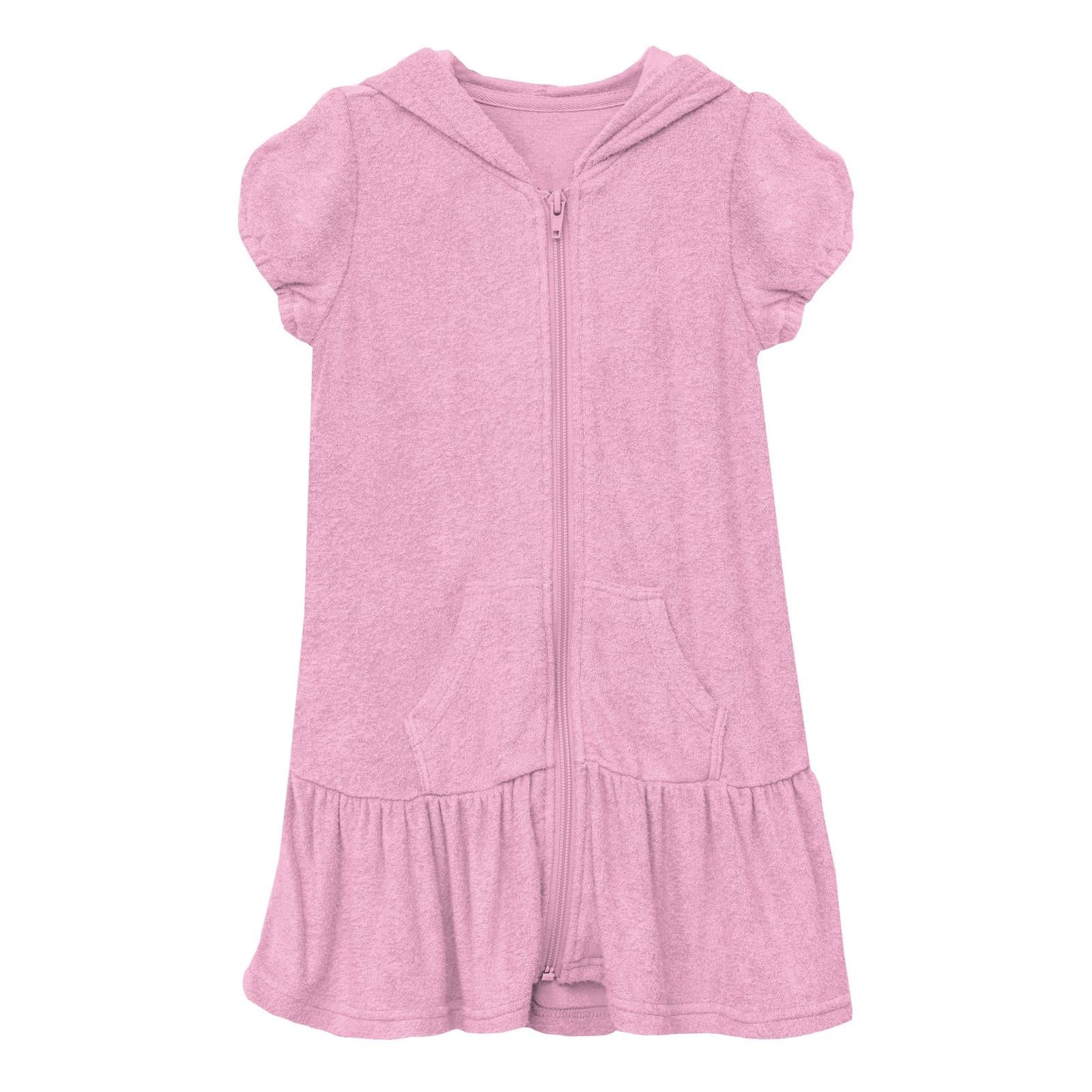 Terry Ruffle Swim Cover-Up in Cotton Candy