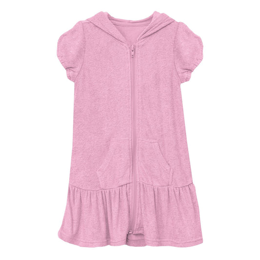 Terry Ruffle Swim Cover-Up in Cotton Candy