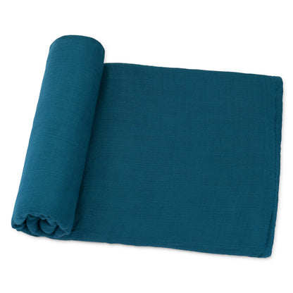 Muslin Swaddle Blanket, 47” x 47” in Neptune, 1 Pack