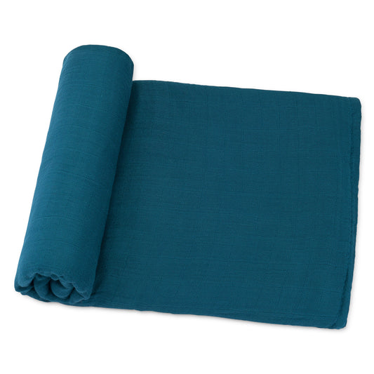 Muslin Swaddle Blanket, 47” x 47” in Neptune, 1 Pack