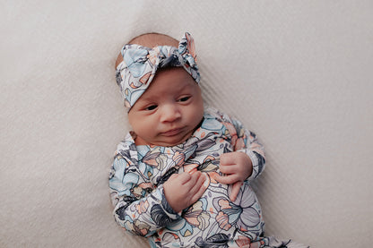 Flower Bloom Knotted Headband Bow