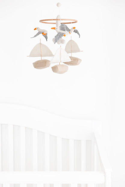 Sailboat & Seagull Crib Mobile