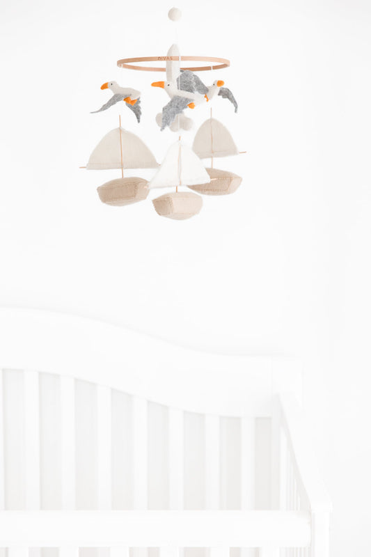 Sailboat & Seagull Crib Mobile