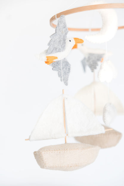 Sailboat & Seagull Crib Mobile