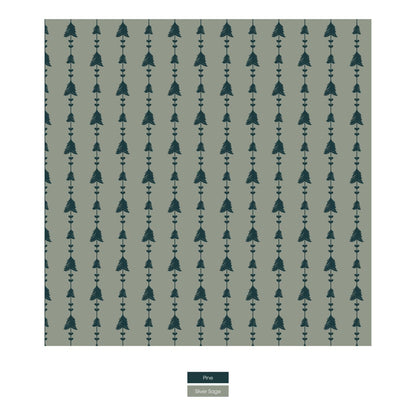 Print Leggings in Silver Sage Trees & Hearts