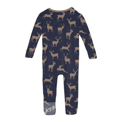 Print Convertible Coverall in Peacoat Elk