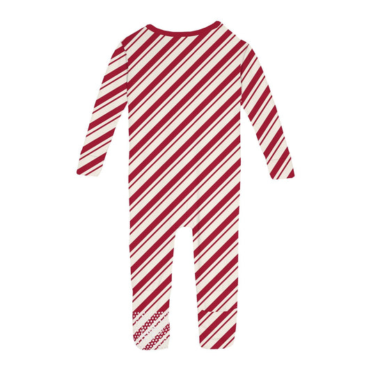 Print Convertible Coverall in Peppermint Stripe